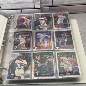 Topps Philadelphia Phillies Binder 34 Pages of Cards 2021-2025 1983-1992